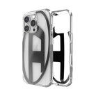 Diesel Iphone 16 Pro Uyumlu Oval D Mirror Şeffaf Kılıf - Şeffaf/Siyah