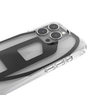 Diesel Iphone 16 Pro Uyumlu Oval D Mirror Şeffaf Kılıf - Şeffaf/Siyah