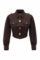 Cropped Jacket & Barrel-Leg Trousers Set