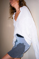 Eva V Yaka Örgü Detaylı Ekru Kazak - 0