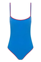 Direct Message-Meghan Towel One Piece Hand Embroidered İn Blue-Bikini & Mayo-1-Milagron.com