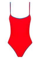 Direct Message-Meghan Towel One Piece Hand Embroidered İn Red-Bikini & Mayo-1-Milagron.com