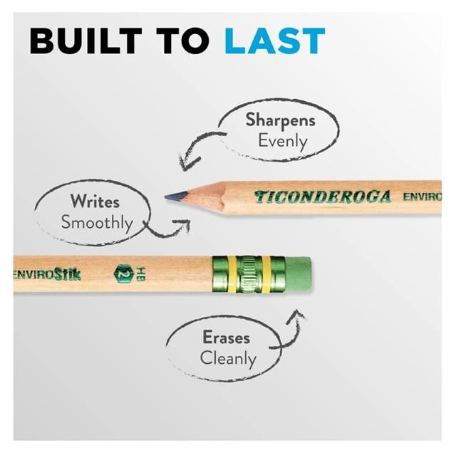Dixon Ticonderoga-The World's Best Pencil Envirostik 12'li Kurşun Kalem-Ahşap Kurşun Kalem-3-Milagron.com