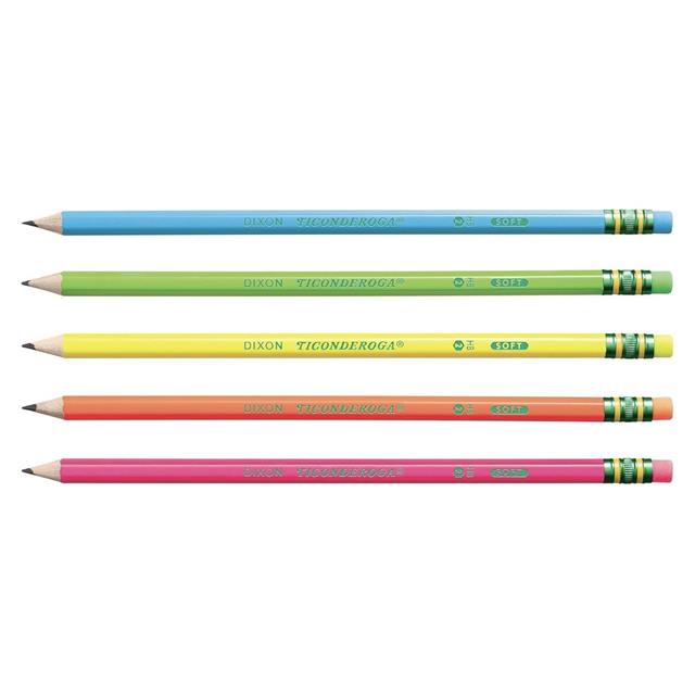 Dixon Ticonderoga-The World's Best Pencil Neon New 18'li Kurşun Kalem-Ahşap Kurşun Kalem-2-Milagron.com
