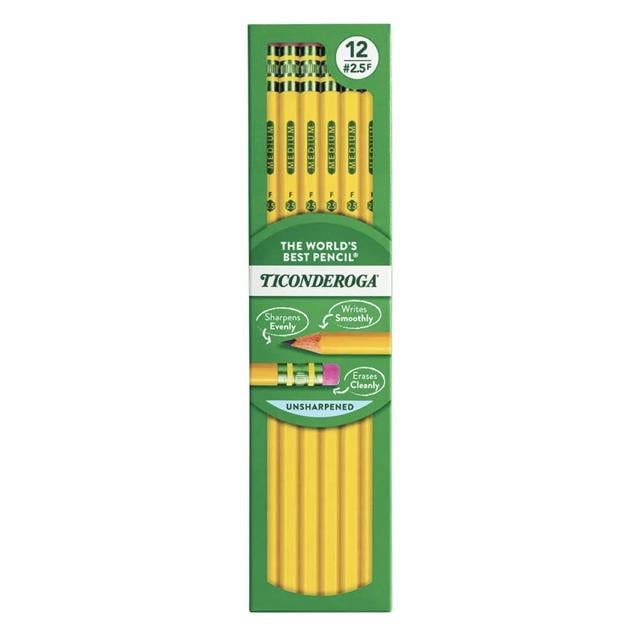 Dixon Ticonderoga-The World's Best Pencil New Medium 12'li Kurşun Kalem-Ahşap Kurşun Kalem-1-Milagron.com