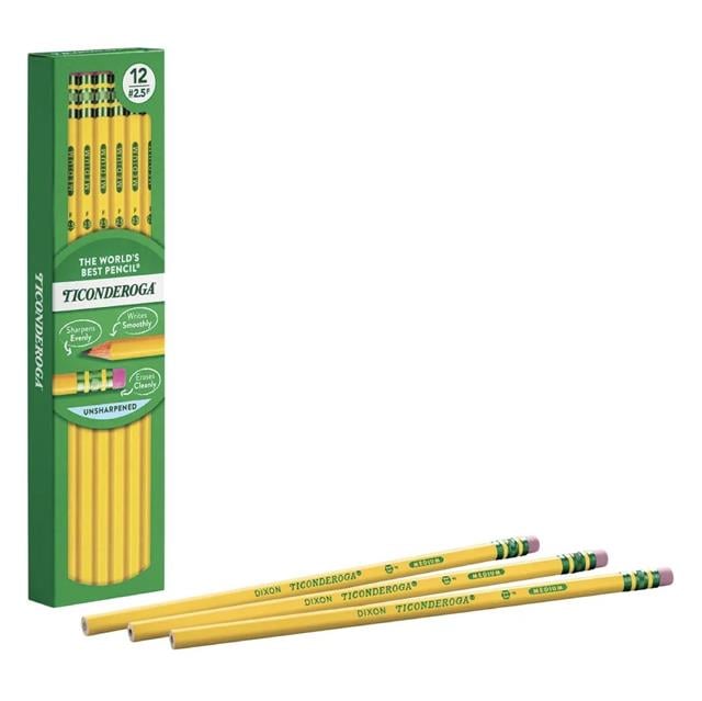 Dixon Ticonderoga-The World's Best Pencil New Medium 12'li Kurşun Kalem-Ahşap Kurşun Kalem-2-Milagron.com