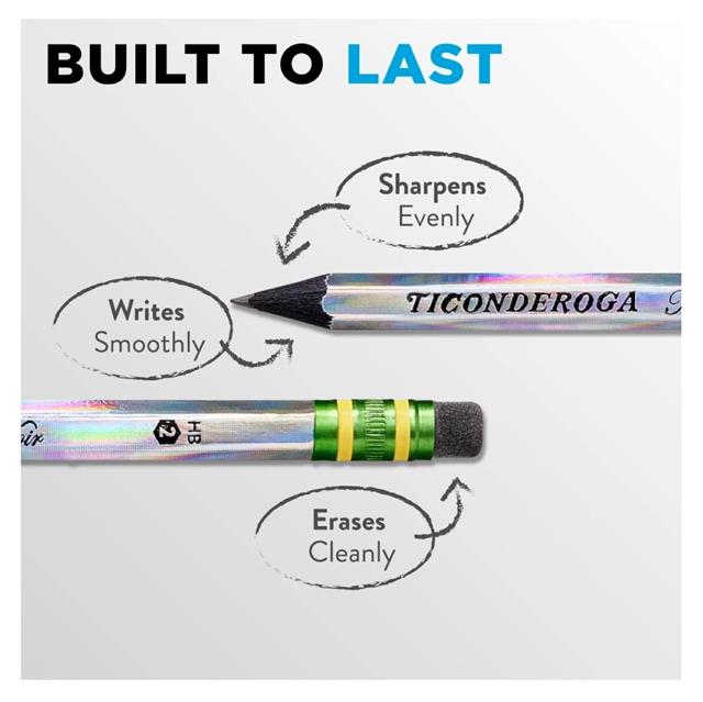 Dixon Ticonderoga-The World's Best Pencil Noir 12'li Kurşun Kalem-Ahşap Kurşun Kalem-5-Milagron.com
