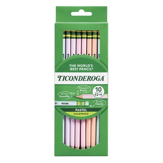 Dixon Ticonderoga-The World's Best Pencil Pastel New 10'lu Kurşun Kalem-Ahşap Kurşun Kalem-1-Milagron.com