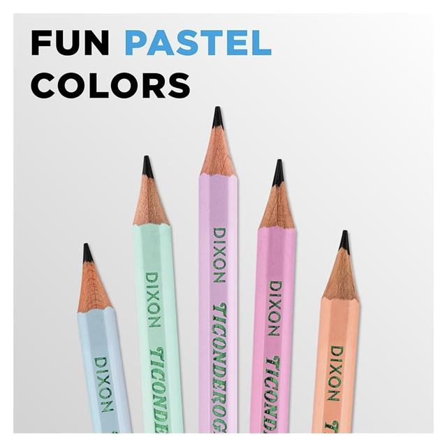 Dixon Ticonderoga-The World's Best Pencil Pastel New 18'li Kurşun Kalem-Ahşap Kurşun Kalem-3-Milagron.com