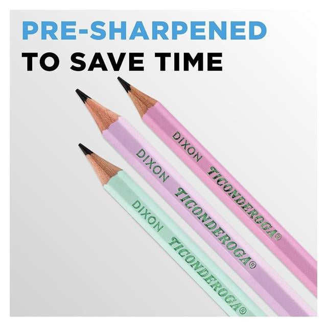 Dixon Ticonderoga-The World's Best Pencil Pastel New 18'li Kurşun Kalem-Ahşap Kurşun Kalem-4-Milagron.com