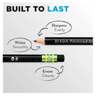Dixon Ticonderoga-The World's Best Pencil Siyah 12'li Kurşun Kalem-Ahşap Kurşun Kalem-5-Milagron.com