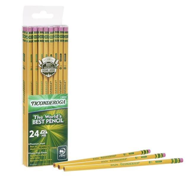 Dixon Ticonderoga-The World's Best Pencil Soft 24'lü Kurşun Kalem-Ahşap Kurşun Kalem-1-Milagron.com