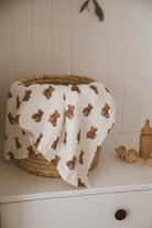 DoDo'S Baby-Çi̇ft Katli Ayicik Teddy Desen Organi̇k Müsli̇n Örtü-Yatak Örtüsü-3-Milagron.com