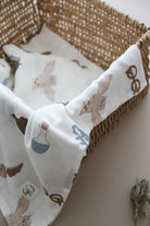 DoDo'S Baby-Çi̇ft Katli Kareli̇ Si̇hi̇rli̇ Dünya Desen Organi̇k Müsli̇n Örtü-Yatak Örtüsü-5-Milagron.com