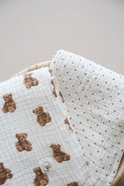 DoDo'S Baby-Dört Katli Desenli̇ Nokta Desen Organi̇k Müsli̇n Örtü-Yatak Örtüsü-3-Milagron.com