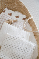 DoDo'S Baby-Dört Katli Desenli̇ Nokta Desen Organi̇k Müsli̇n Örtü-Yatak Örtüsü-4-Milagron.com