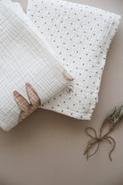 DoDo'S Baby-Dört Katli Desenli̇ Nokta Desen Organi̇k Müsli̇n Örtü-Yatak Örtüsü-5-Milagron.com