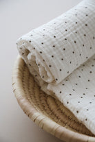 DoDo'S Baby-Dört Katli Desenli̇ Nokta Desen Organi̇k Müsli̇n Örtü-Yatak Örtüsü-7-Milagron.com