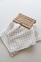 DoDo'S Baby-Dört Katli Ekose Desen Organi̇k Müsli̇n Örtü-Yatak Örtüsü-1-Milagron.com