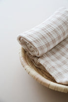 DoDo'S Baby-Dört Katli Ekose Desen Organi̇k Müsli̇n Örtü-Yatak Örtüsü-5-Milagron.com