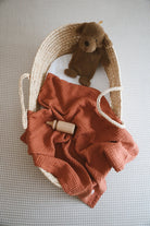 DoDo'S Baby-Dört Katli Ki̇remi̇t Renk Düz Desen Organi̇k Müsli̇n Örtü-Yatak Örtüsü-11-Milagron.com