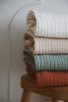 DoDo'S Baby-Dört Katli Ki̇remi̇t Renk Düz Desen Organi̇k Müsli̇n Örtü-Yatak Örtüsü-9-Milagron.com