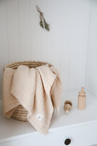 DoDo'S Baby-Dört Katlı Latte Renk Düz Desen Organi̇k Müsli̇n Örtü-Yatak Örtüsü-7-Milagron.com