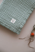 DoDo'S Baby-Dört Katli Mi̇nt Yeşi̇li̇ Düz Desen Organi̇k Müsli̇n Örtü-Yatak Örtüsü-7-Milagron.com