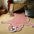 Pembe Leopar Figürlü Büyük Boy Halı ( 250Cm X 160Cm )