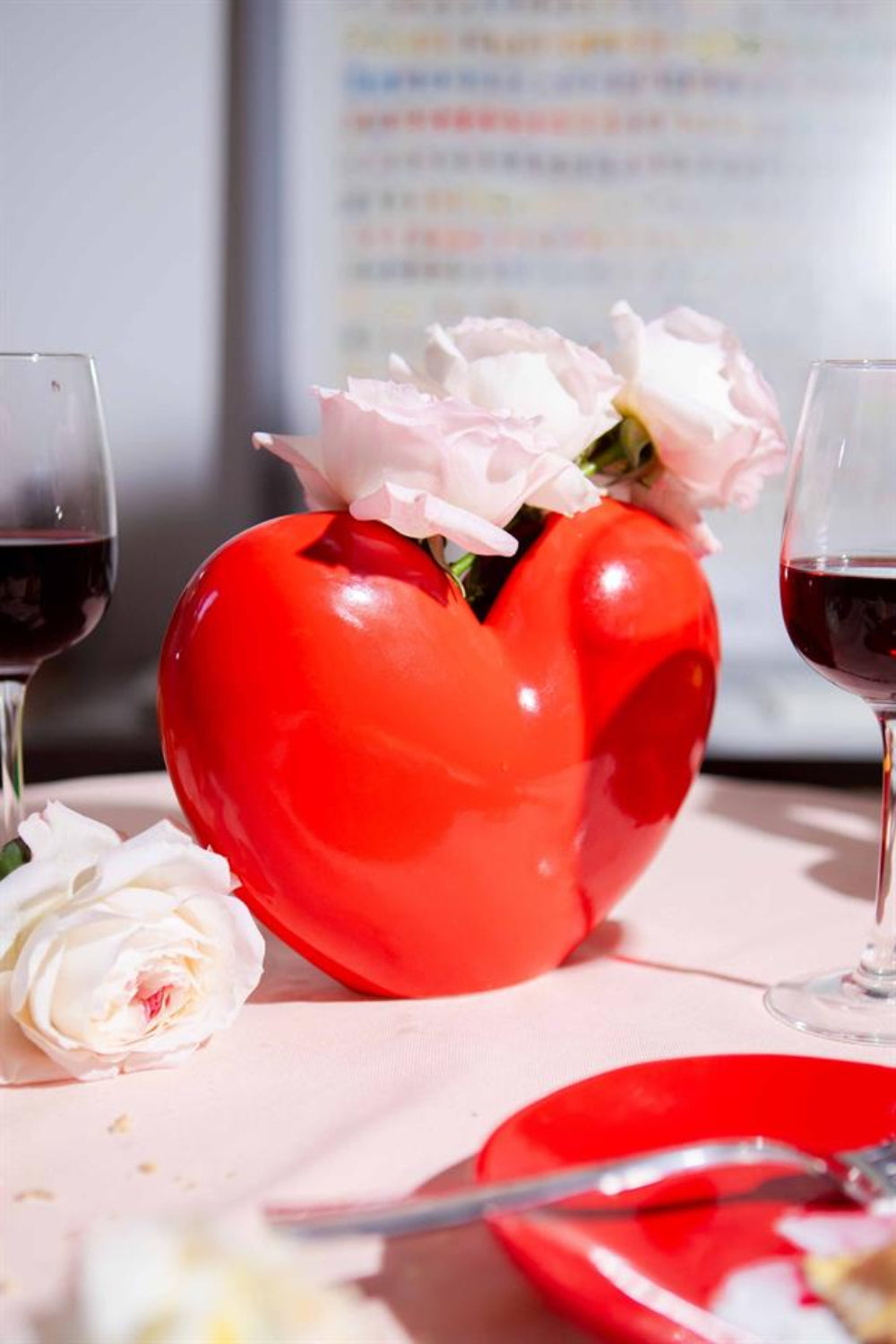 Doiy-Doiy Love Kalp Vazo Kırmızı-Vazo-3-Milagron.com