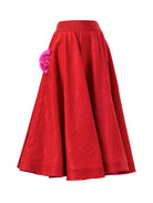 Dollie Bell-Bell Swing Midi Etek Kırmızı-Etek-1-Milagron.com