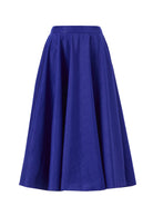 Dollie Bell-Bell Swing Midi Etek Saks Mavi-Etek-1-Milagron.com