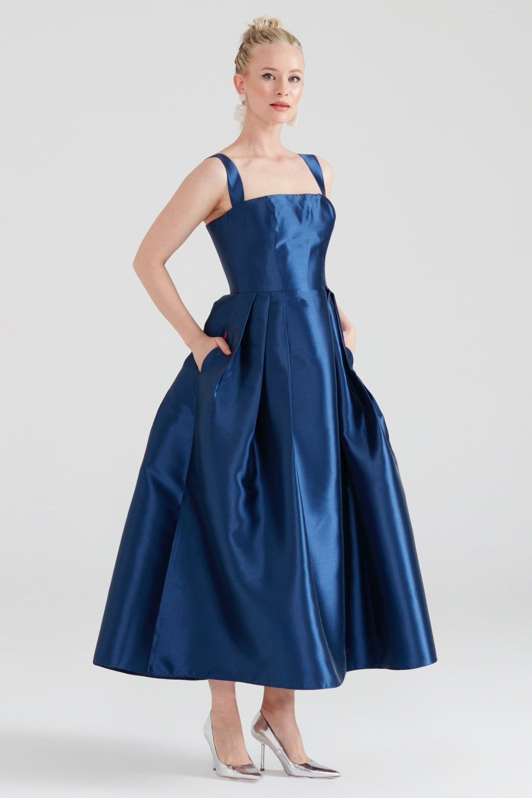 Dollie Bell-Cuddly Charm Düz Yaka Midi Elbise Lacivert-Lover Doll, Platform-2-Milagron.com