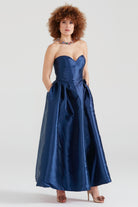 Dollie Bell-Cutest Ribbon Kalp Yaka Straplez Midi Elbise Lacivert-Lover Doll, Platform-7-Milagron.com