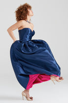 Dollie Bell-Cutest Ribbon Kalp Yaka Straplez Midi Elbise Lacivert-Lover Doll, Platform-4-Milagron.com