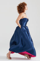 Dollie Bell-Cutest Ribbon Kalp Yaka Straplez Midi Elbise Lacivert-Lover Doll, Platform-6-Milagron.com