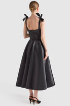 Dollie Bell-Cutest Ribbon Kurdele Detaylı Kalp Yaka Midi Elbise-Lover Doll, Platform-1-Milagron.com