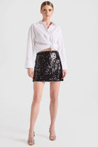 Dollie Bell-Damla Payetli Mini Etek Siyah-Etek-2-Milagron.com