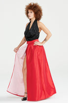 Dollie Bell-Flame Kruvaze Maxi Etek / Kırmızı-Etek-3-Milagron.com