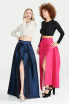 Dollie Bell-Flame Kruvaze Maxi Etek / Lacivert-Etek-9-Milagron.com