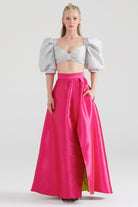 Dollie Bell-Flame Kruvaze Ziberlin Maxi Etek Fuşya-Lover Doll, Platform-2-Milagron.com