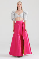 Dollie Bell-Flame Kruvaze Ziberlin Maxi Etek Fuşya-Lover Doll, Platform-3-Milagron.com