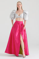 Dollie Bell-Flame Kruvaze Ziberlin Maxi Etek Fuşya-Lover Doll, Platform-4-Milagron.com