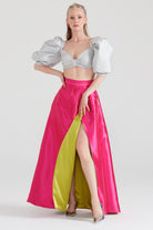 Dollie Bell-Flame Kruvaze Ziberlin Maxi Etek Fuşya-Lover Doll, Platform-5-Milagron.com