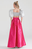 Dollie Bell-Flame Kruvaze Ziberlin Maxi Etek Fuşya-Lover Doll, Platform-1-Milagron.com