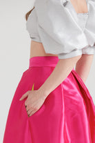 Dollie Bell-Flame Kruvaze Ziberlin Maxi Etek Fuşya-Lover Doll, Platform-7-Milagron.com