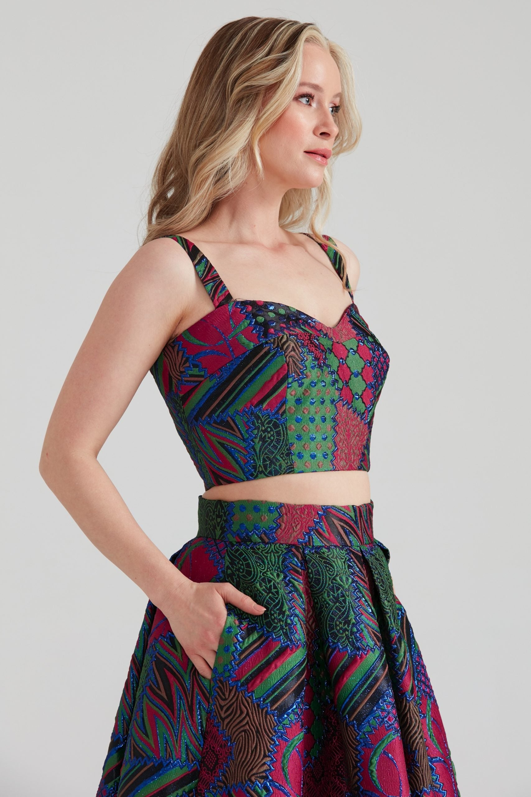 Dollie Bell-Heart Of Flame Kalp Yaka Askılı Büstiyer Pembe/Mavi-Büstiyer-3-Milagron.com