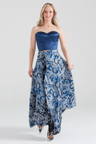 Dollie Bell-Shine Yarım Daire Fermuar Detaylı Yırtmaçlı Maxi Etek Siyah/Gri-Etek-3-Milagron.com