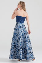 Dollie Bell-Shine Yarım Daire Fermuar Detaylı Yırtmaçlı Maxi Etek Siyah/Gri-Etek-6-Milagron.com