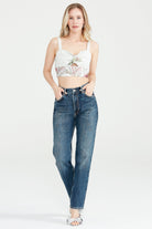 Dollie Bell-Star Bow Kurdele Detaylı Büstiyer Taş Rengi Desenli-Büstiyer-2-Milagron.com